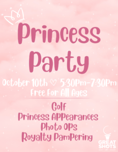 princess party flyer